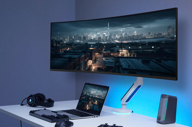 Illuminate Your Workspace: The Benefits of Monitor Arms with RGB Lights