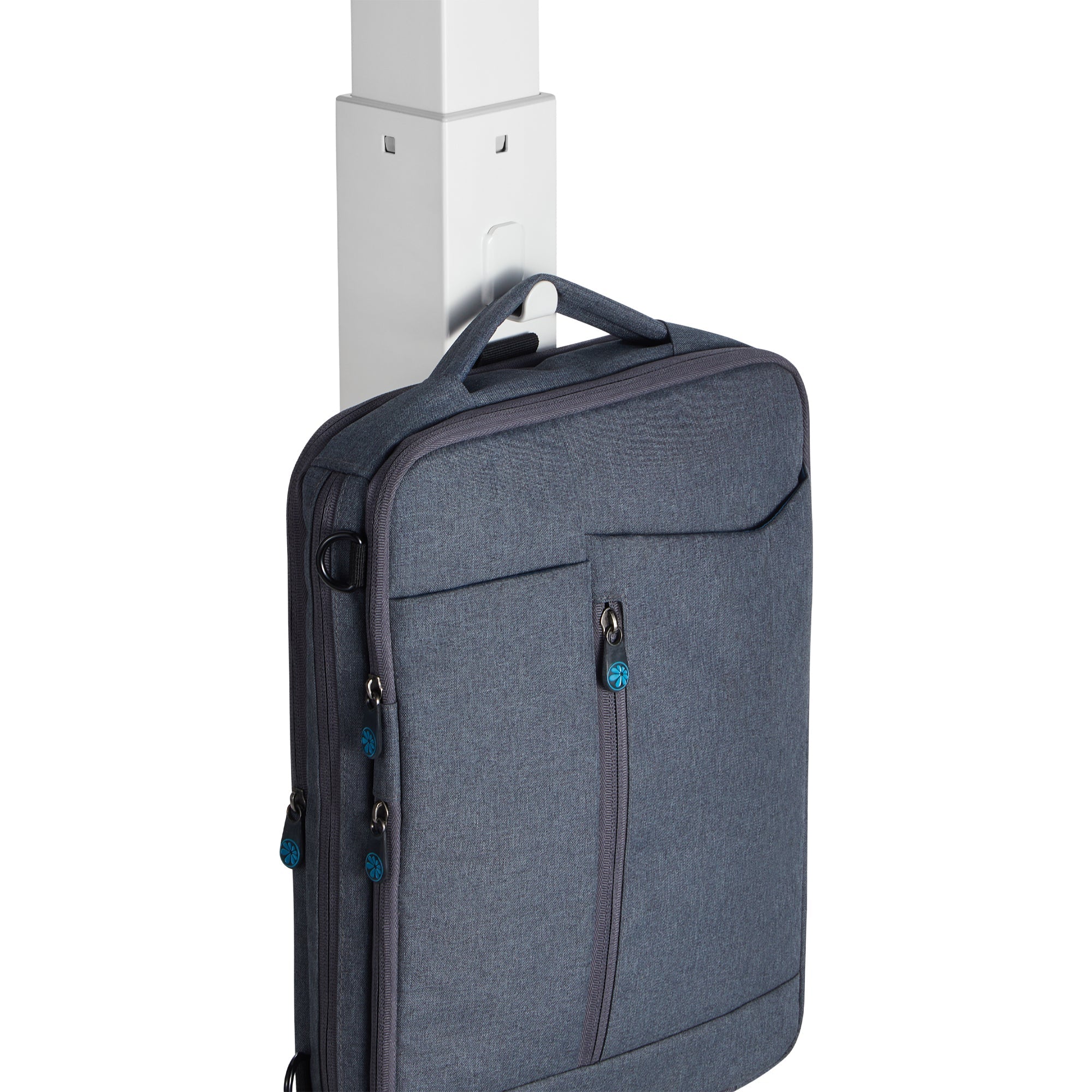 AVLT Height Adjustable Foot Pedal Mobile Workstation with Tilting Desk - White