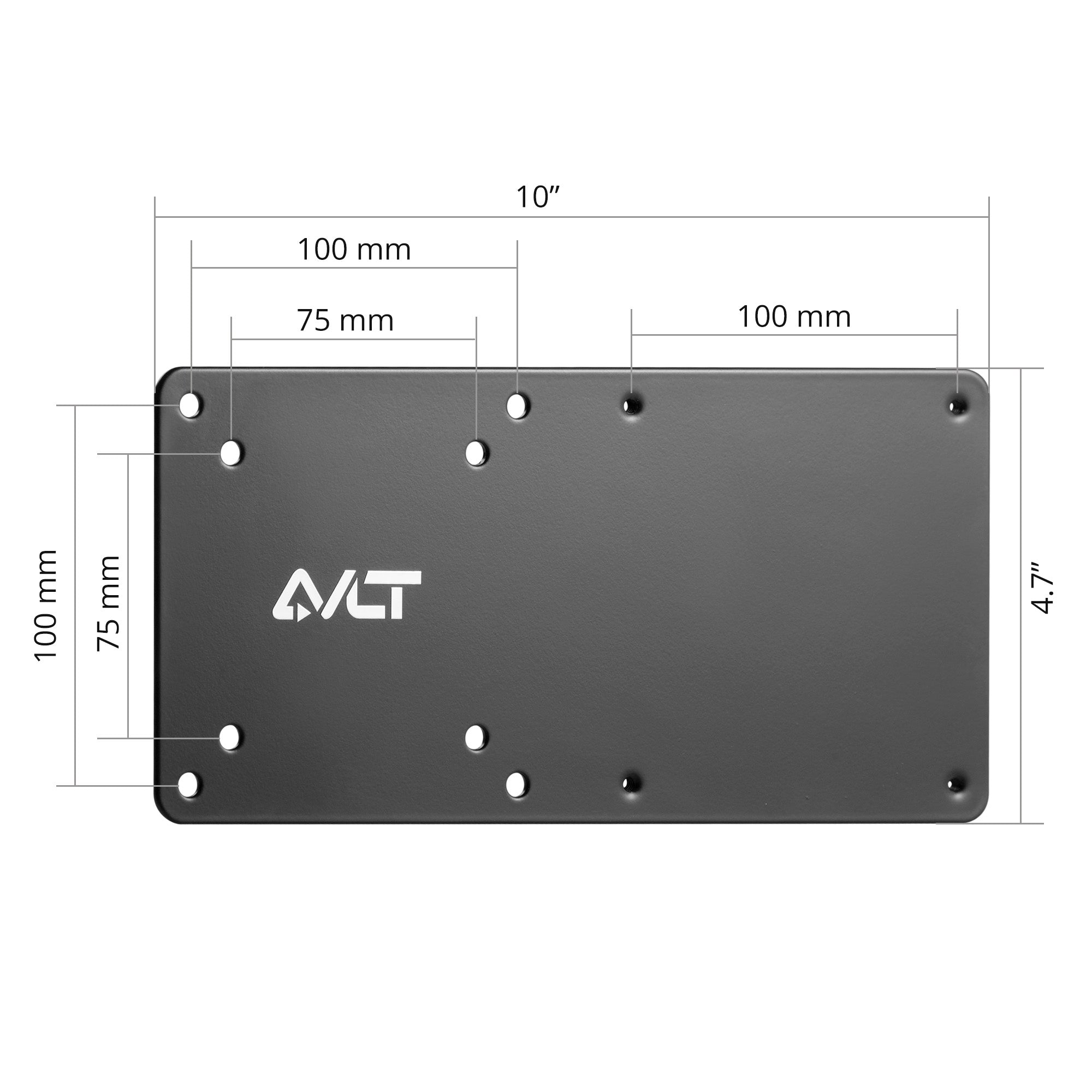 AVLT VESA Extension Plate Adapter for Intel NUC Mini PC - Black
