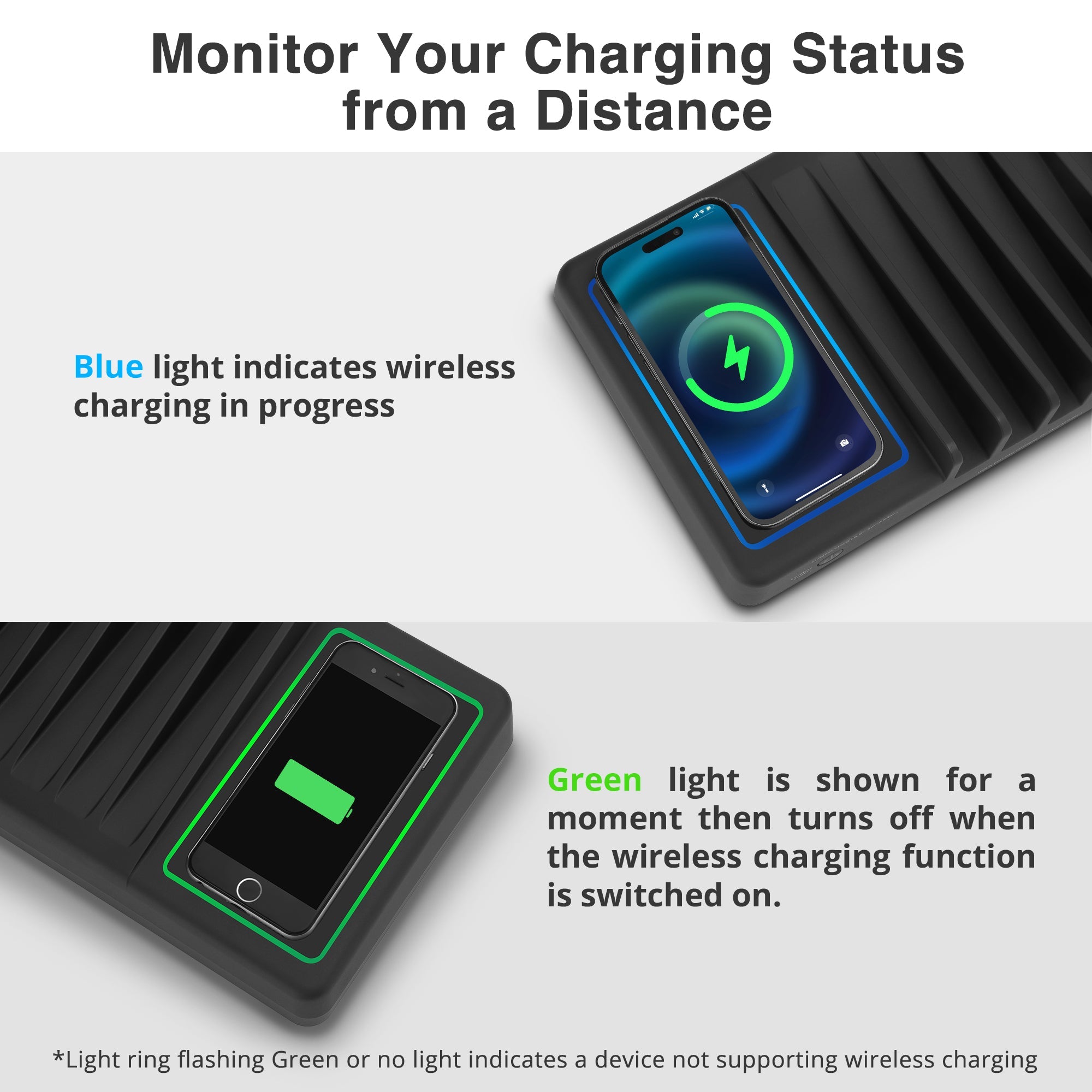 AVLT 10-port USB-A USB-C with Wireless Charging Station -150W - Black