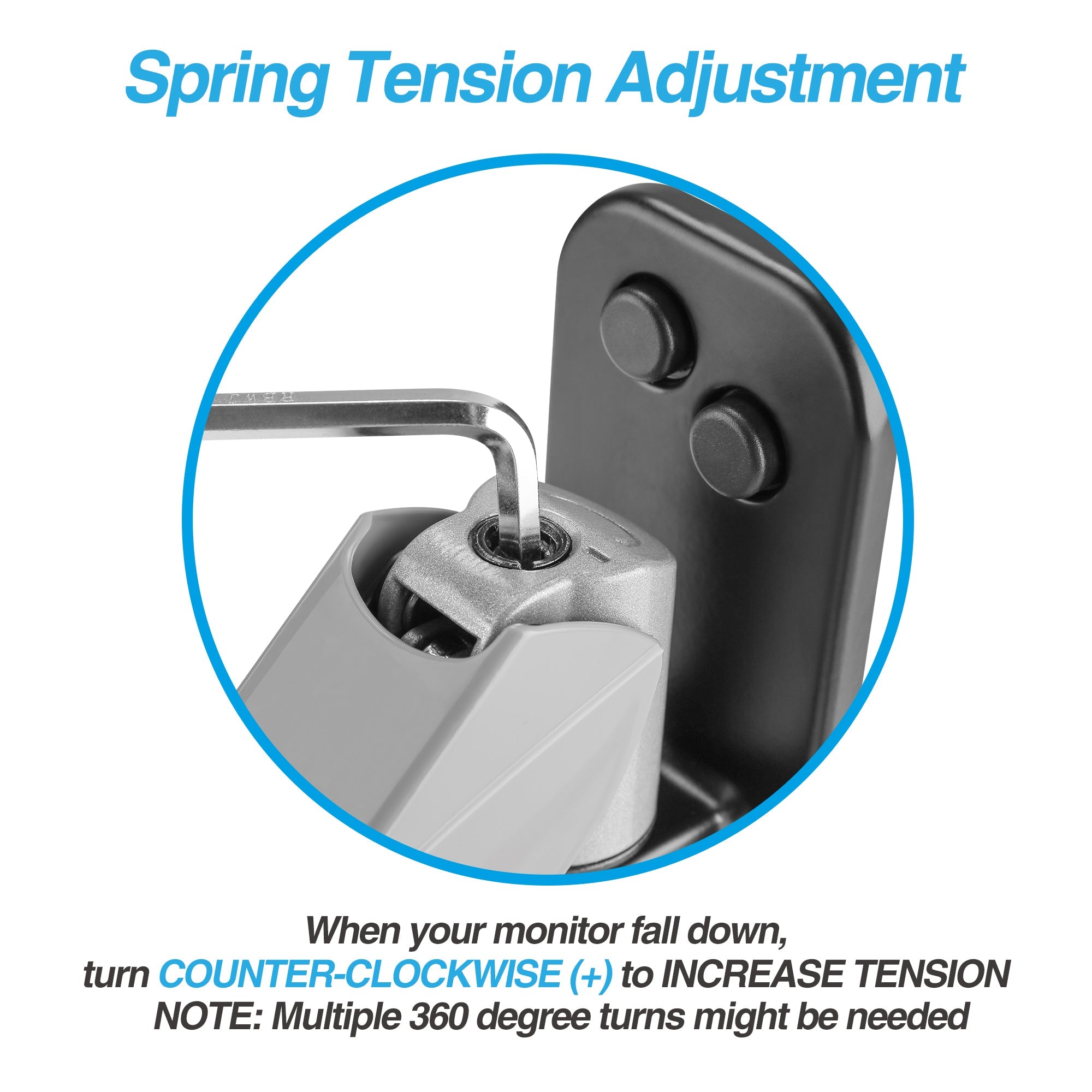 AVLT Single Arm Gas Spring Wall Mount - Aluminum - Gray
