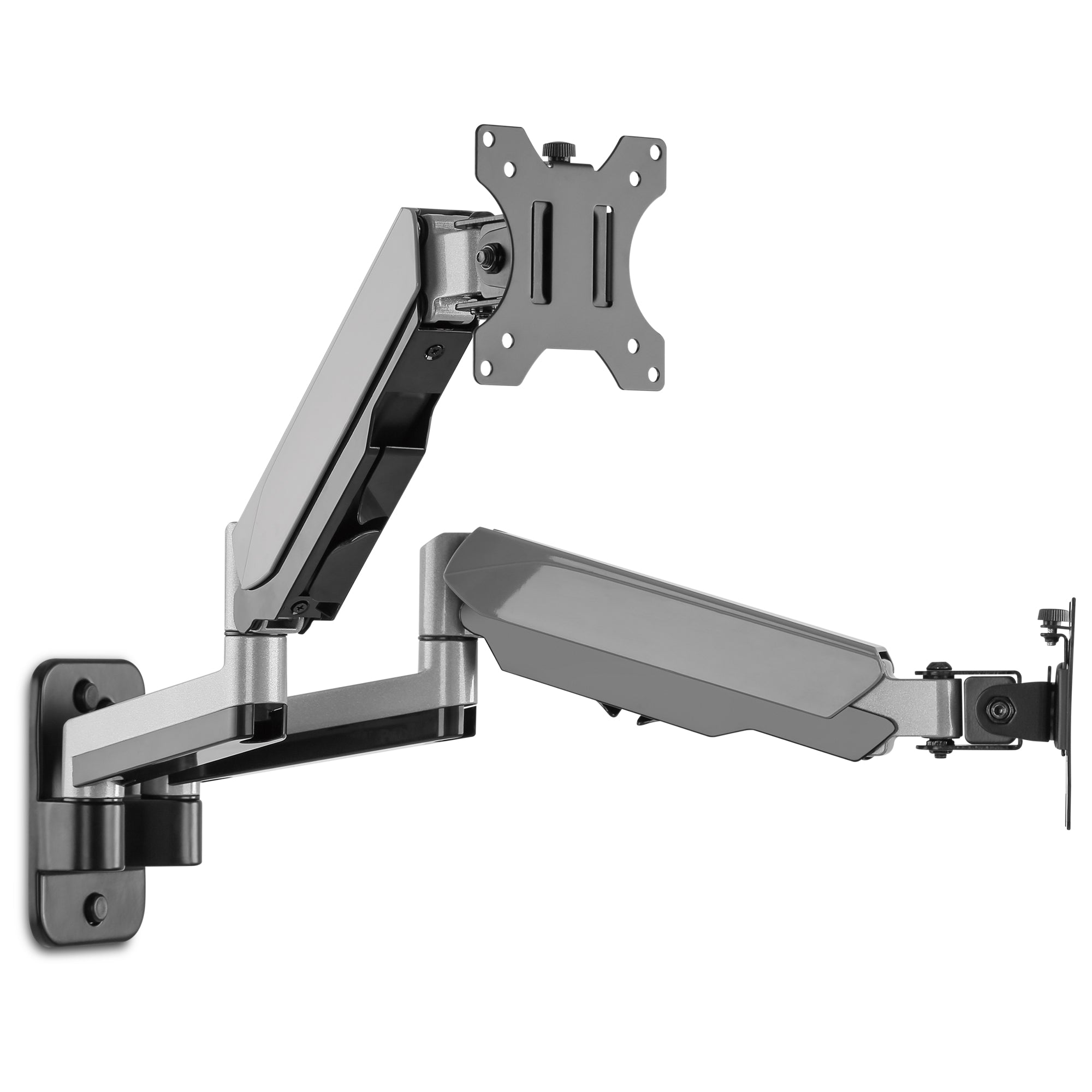 AVLT Dual 32" Monitor Wall Mount Premium Aluminum Gas Spring - Gray