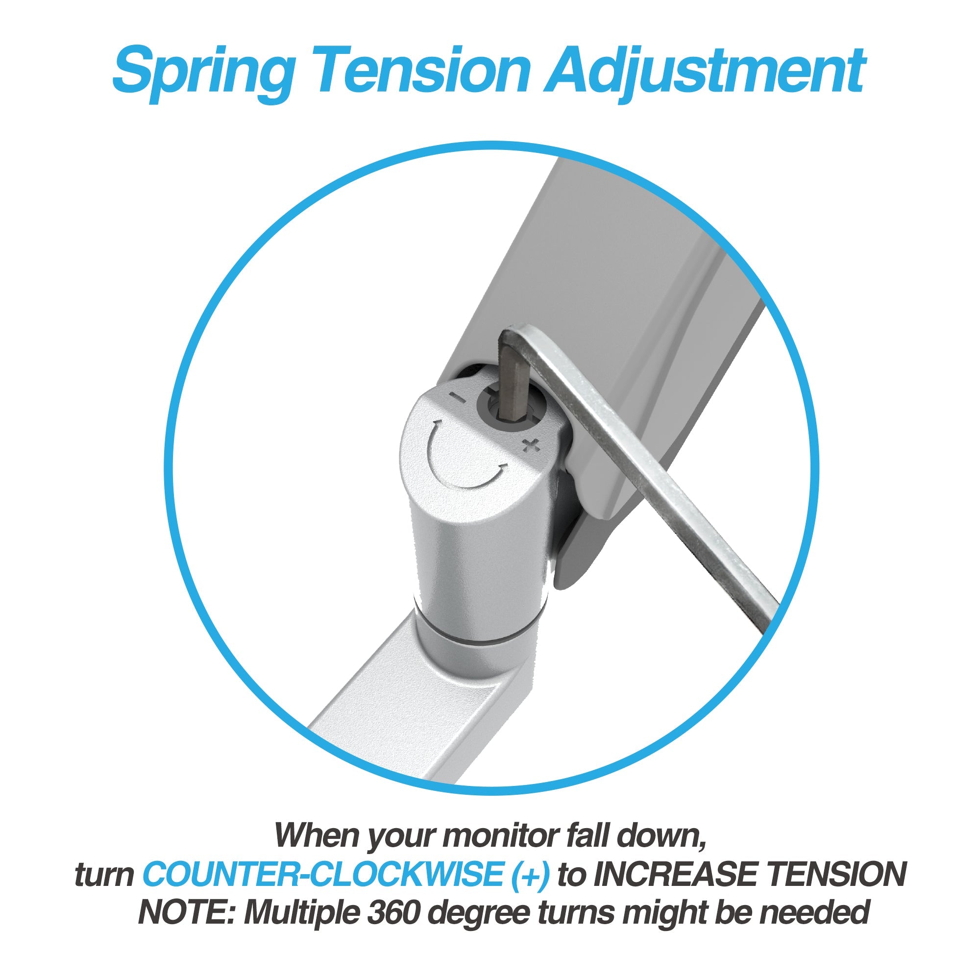 AVLT Dual 32" Monitor Wall Mount Premium Aluminum Gas Spring - Gray