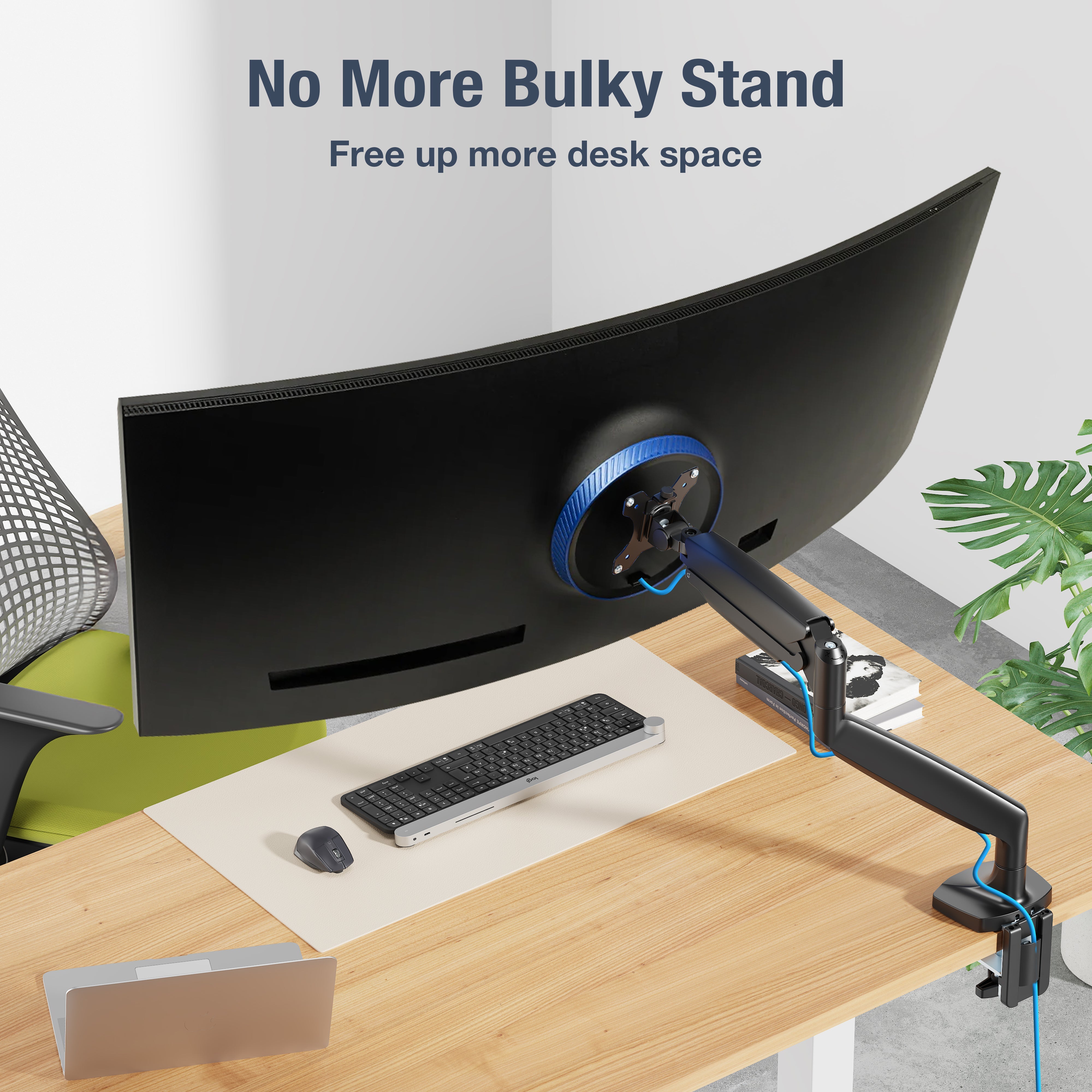 AVLT Single 26 lbs Monitor Desk Mount Premium Mechanical Spring - Black