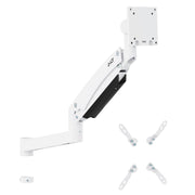 AVLT Single 57 Inch Heavy Duty Monitor Arm Add-On Kit For Pole Top Mount - White