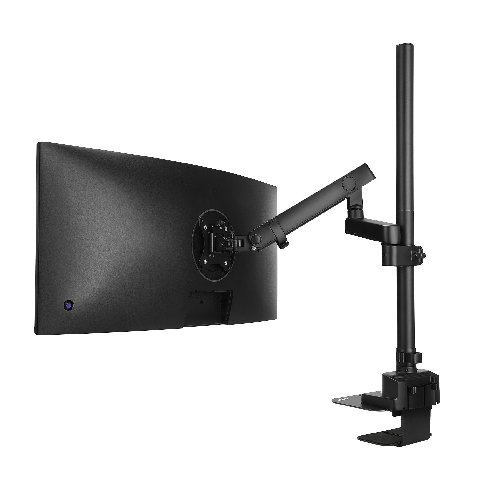AVLT Single 40 Inch Monitor Arm Pole Top Mount With USB-C USB-A Ports - Black