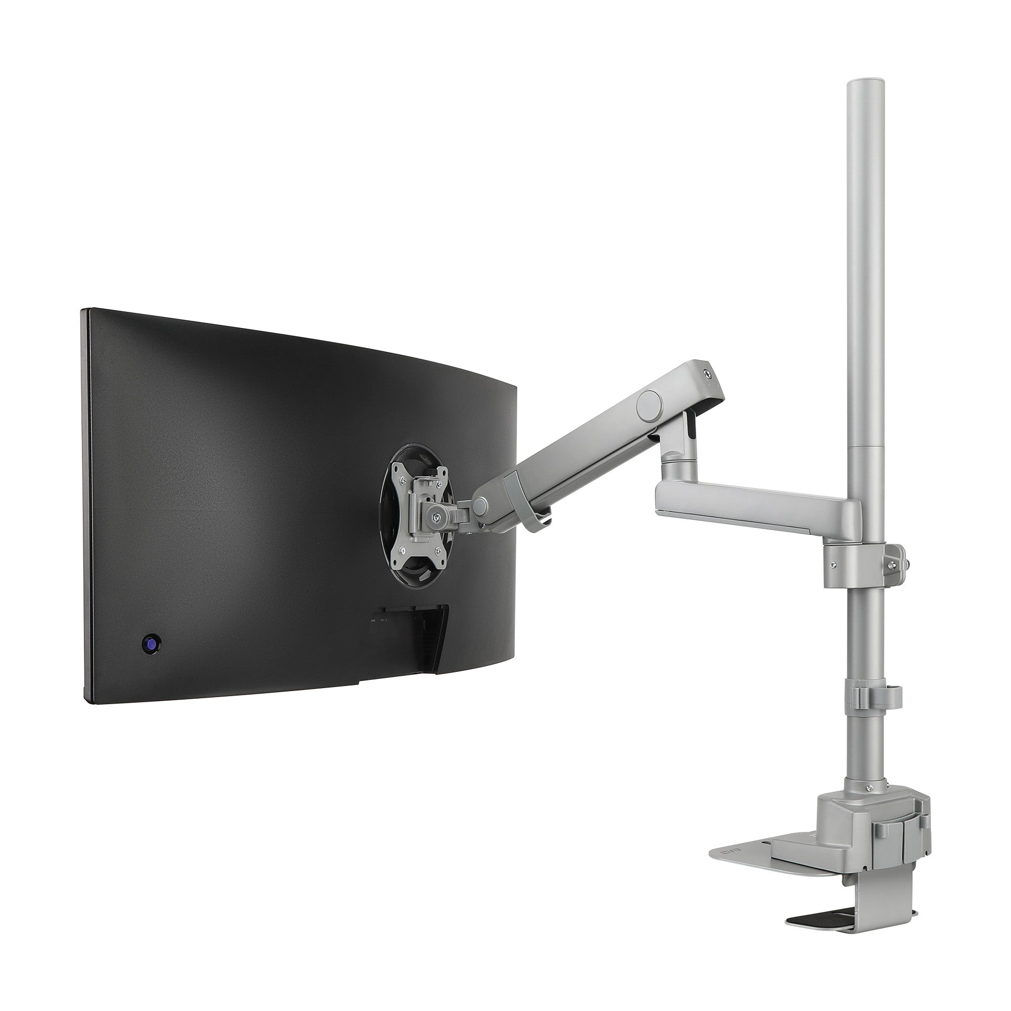 AVLT Single 40 Inch Monitor Arm Pole Top Mount With USB-C USB-A Ports - Gray