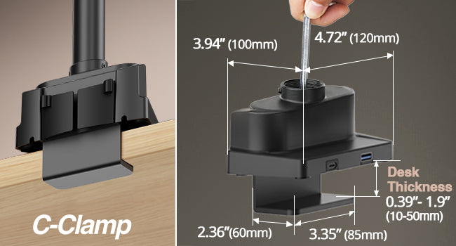 Heavy-Duty Top Mount C-Clamp 