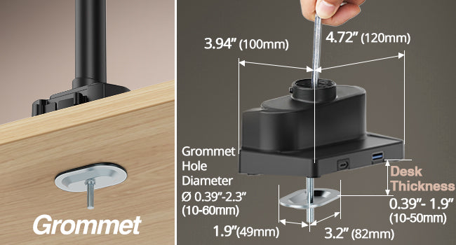 Heavy-Duty Top Mount Grommet 