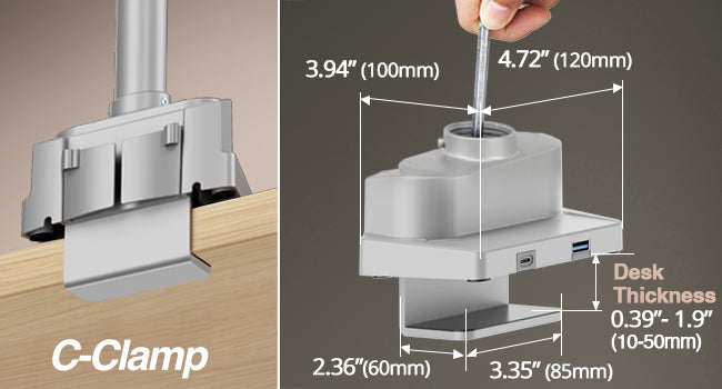 Heavy-Duty Top Mount C-Clamp 