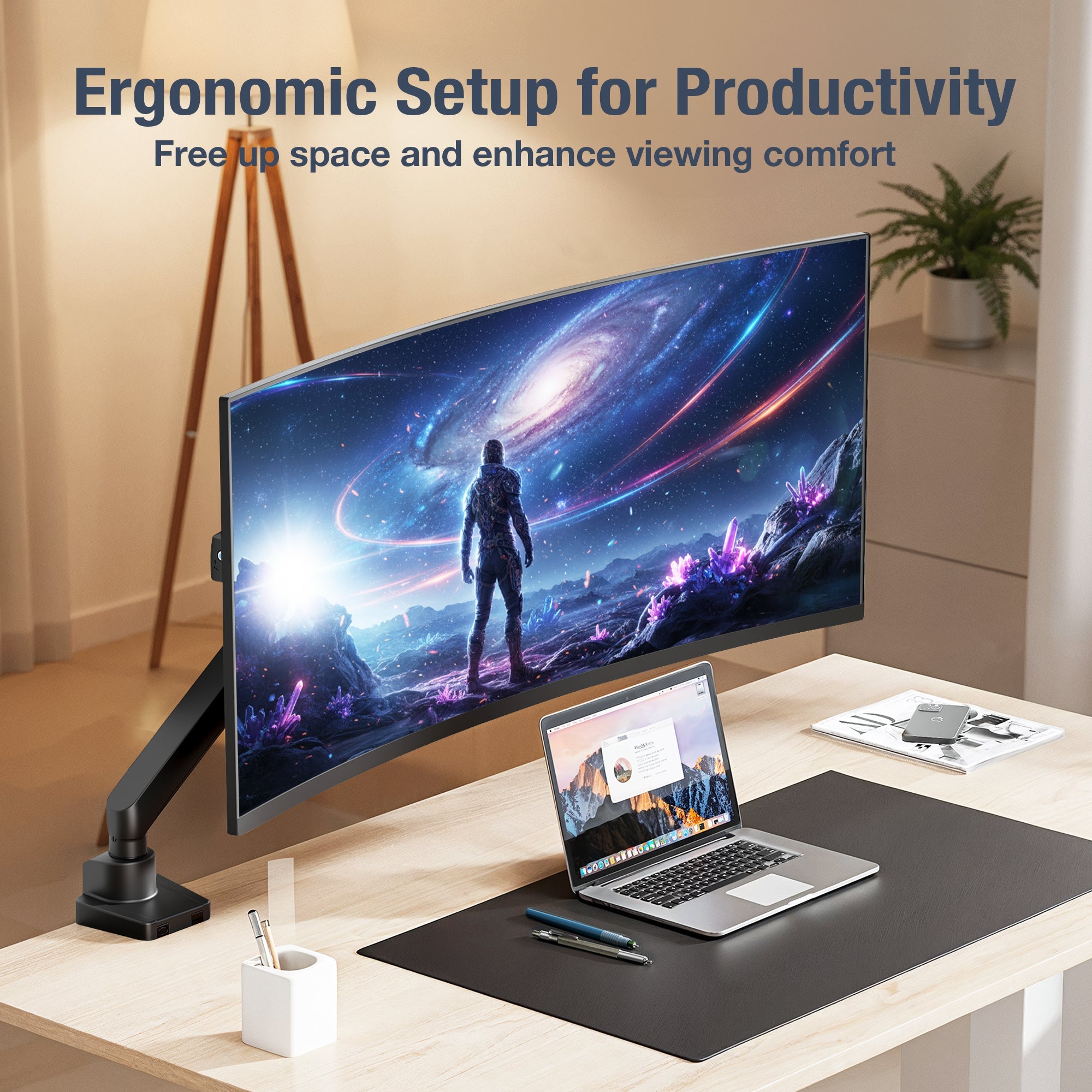 AVLT Single 26 lbs Monitor Desk Top Mount