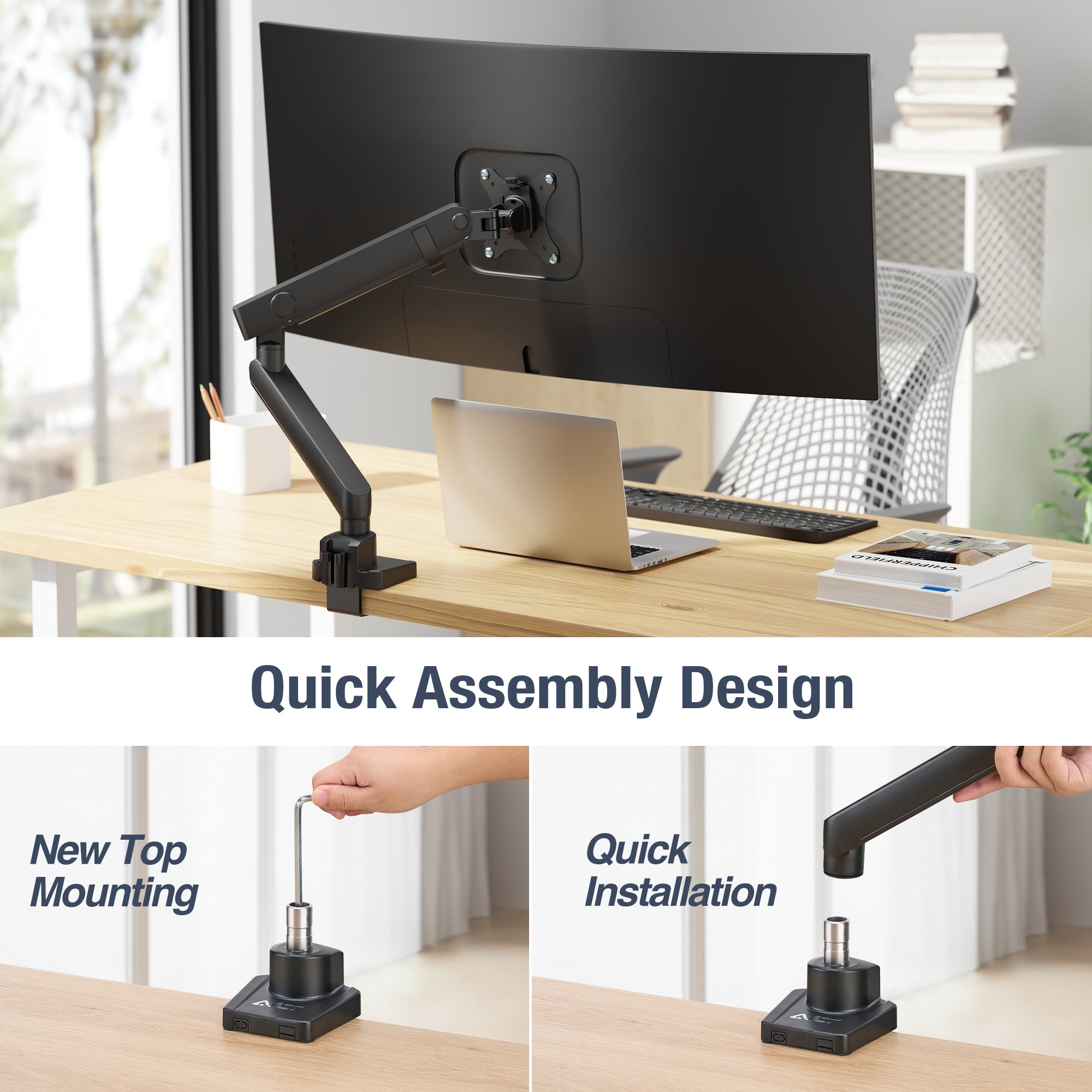 AVLT Single 26 lbs Monitor Desk Top Mount