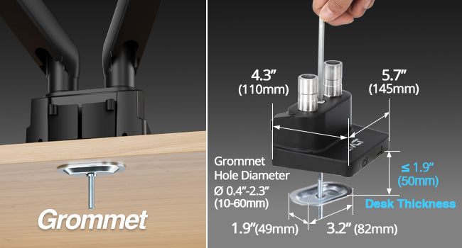 Heavy-Duty Top Mount Grommet 