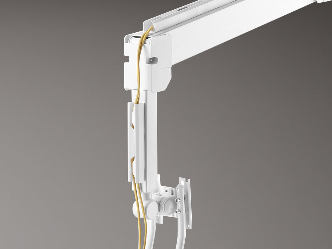 When monitor droops, turn it counter-clockwise (+) to increase tension. Cable Management 