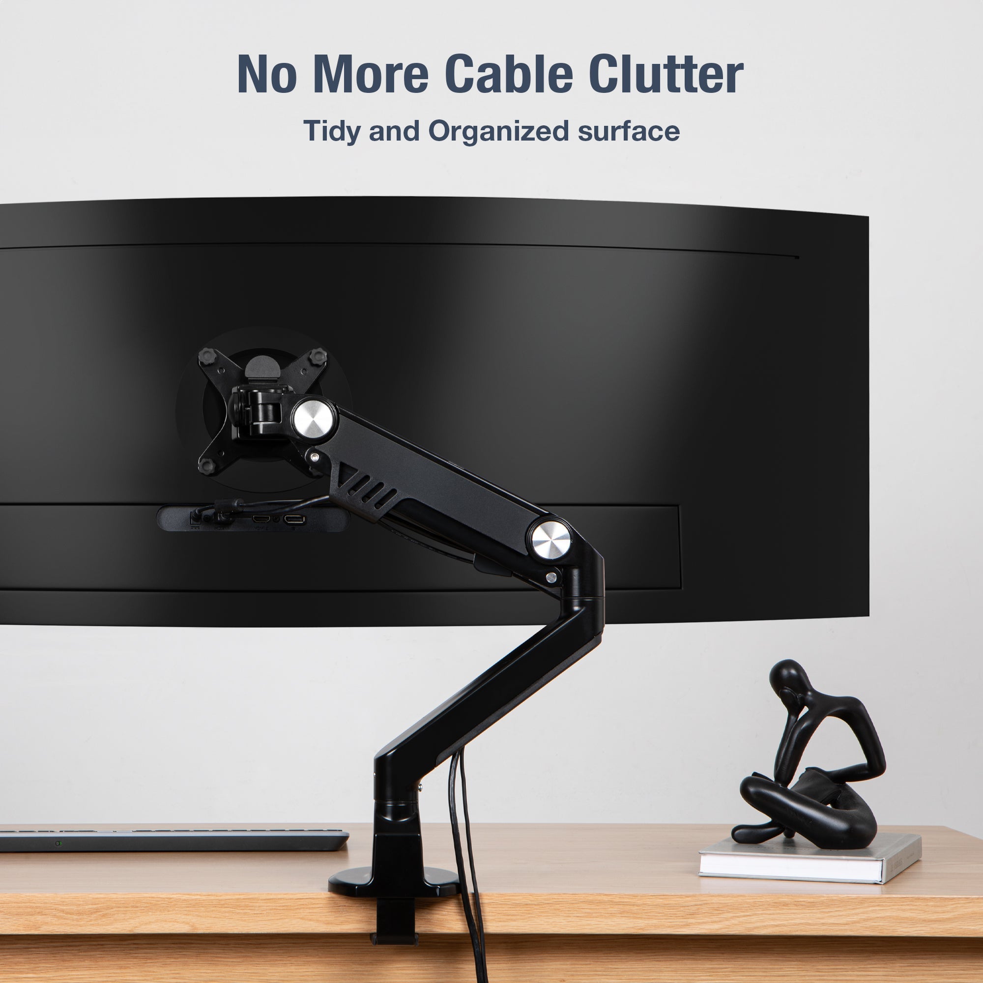 AVLT Heavy-Duty Premium New Top Mounting Desk Mount - Single - Black