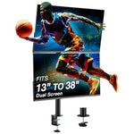 AVLT Dual 38 Inch Stacking Monitor Pole Mount - Black