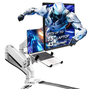 AVLT Laptop & Monitor Desk Mount USB-C Dual Mount Dock - White