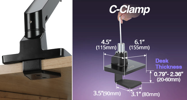 Heavy-Duty Top Mount C-Clamp 