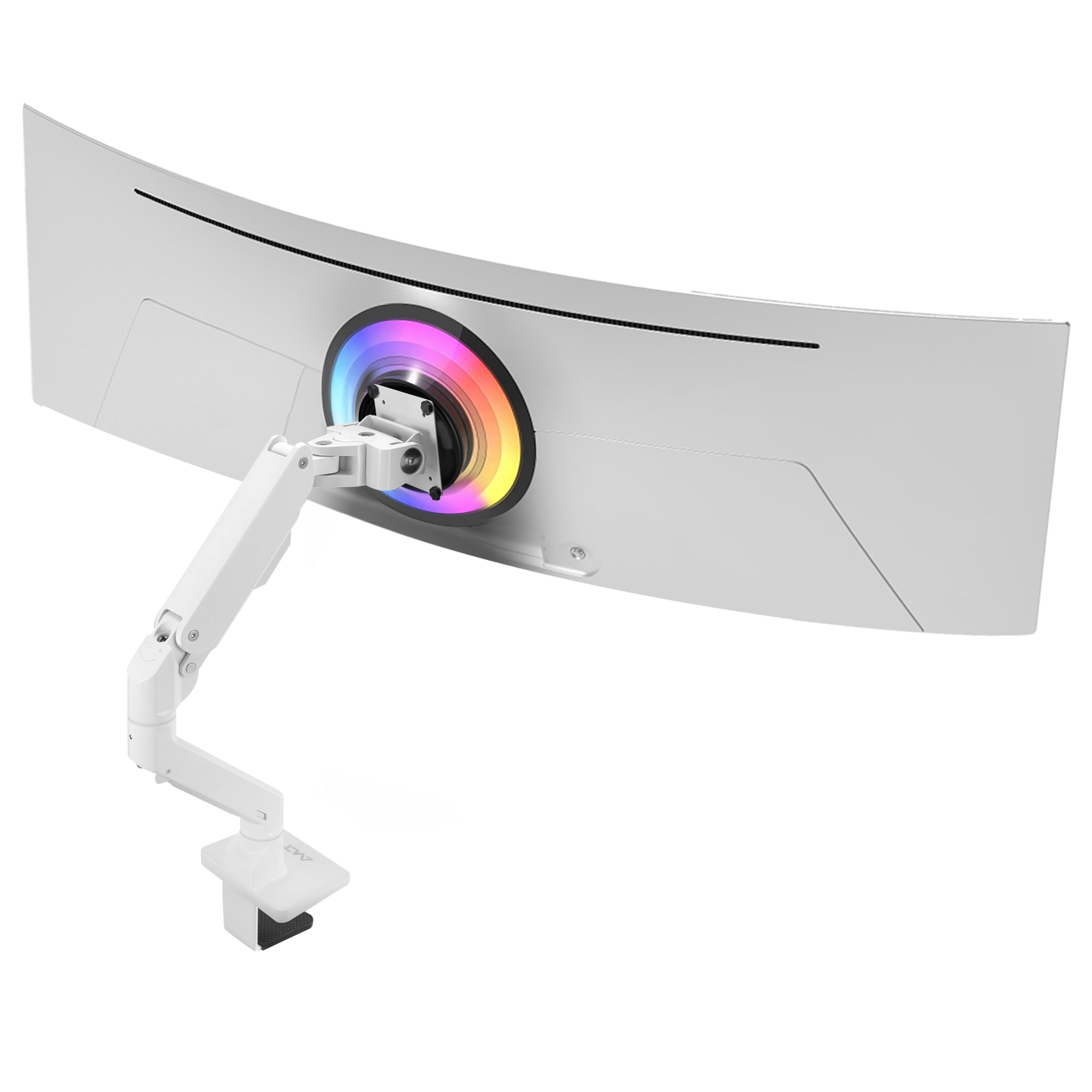 AVLT Single 57-inch Heavy Duty Monitor Arm Top Mount - White