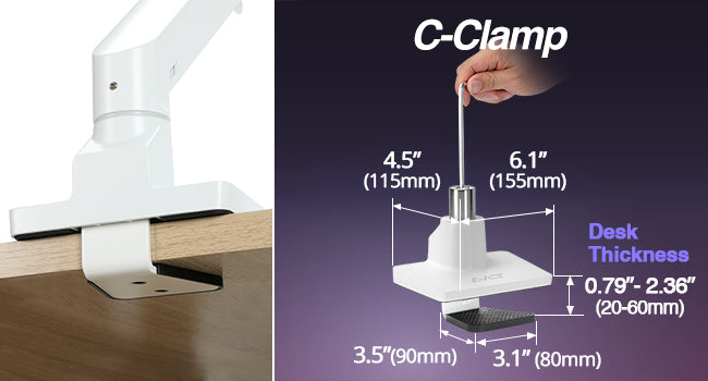 Heavy-Duty Top Mount C-Clamp 