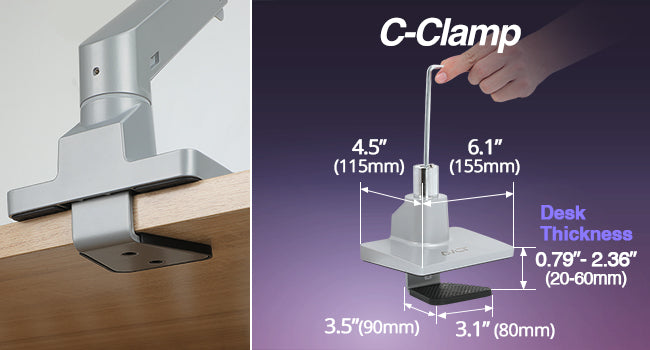 Heavy-Duty Top Mount C-Clamp 
