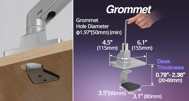Heavy-Duty Top Mount Grommet 