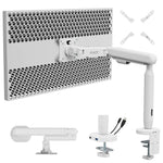 AVLT Single 40 Inch Easel Monitor Arm With USB-C USB-A Ports - White