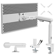 AVLT Single 40 Inch Easel Monitor Arm With USB-C USB-A Ports - White