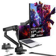 AVLT Laptop & 38 Inch Monitor Desk Mount USB-C Dual Mount Dock - Black