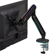 AVLT Single 45-inch Monitor Desk Mount Touch Control RGB Gaming Lights - Black