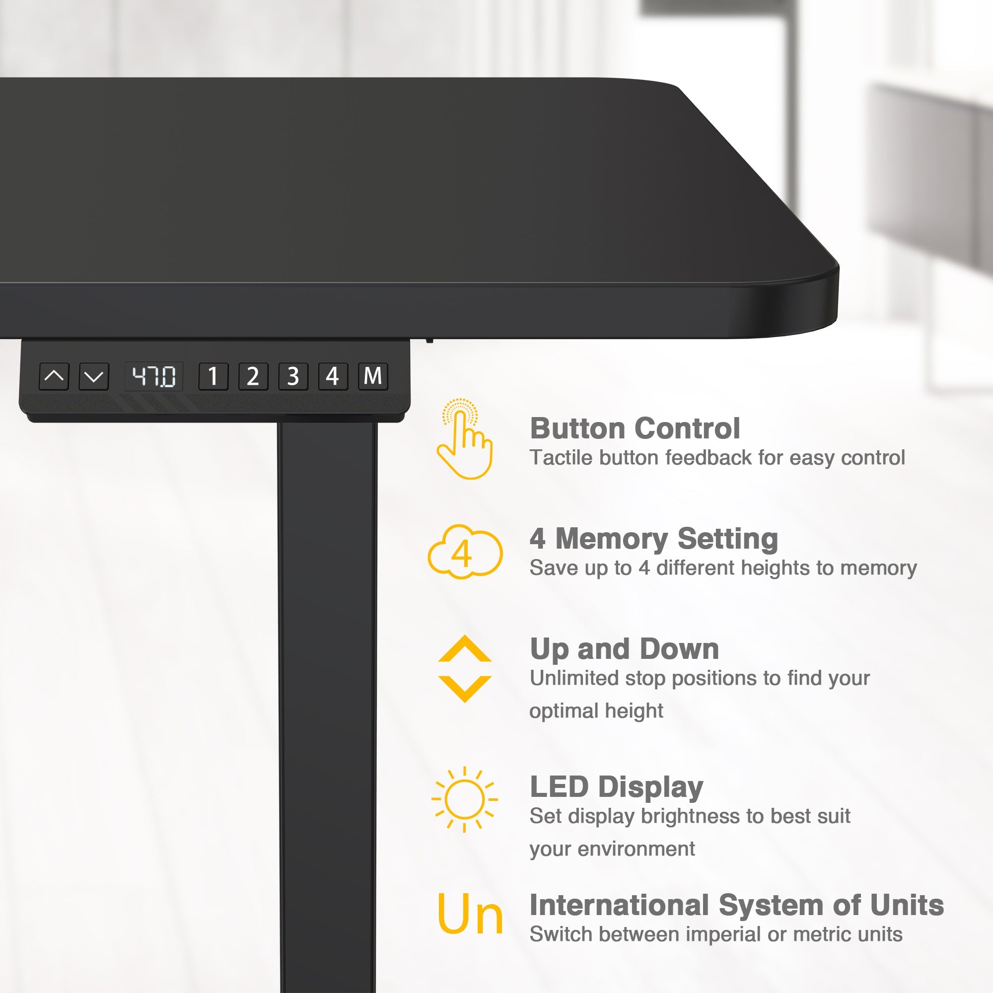 AVLT Electric 3 Leg Corner Standing Desk Frame - Black
