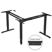 AVLT Electric 3 Leg Corner Standing Desk Frame - Black
