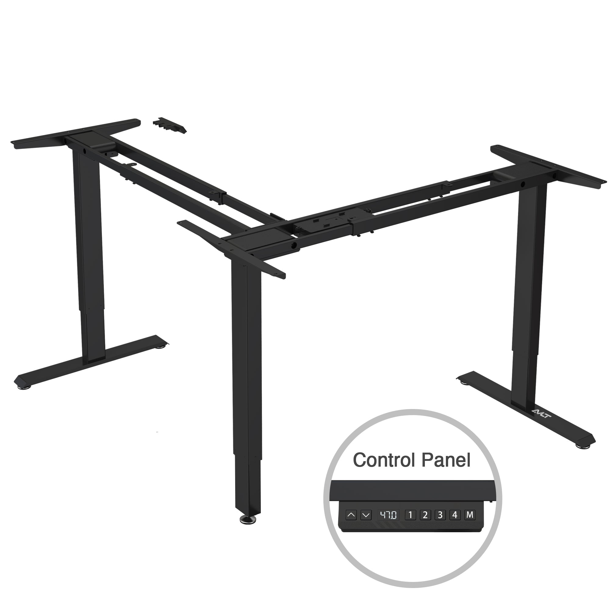 AVLT Electric 3 Leg Corner Standing Desk Frame - Black