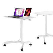 AVLT 47" Pneumatic Mobile Laptop Desk Cart - White