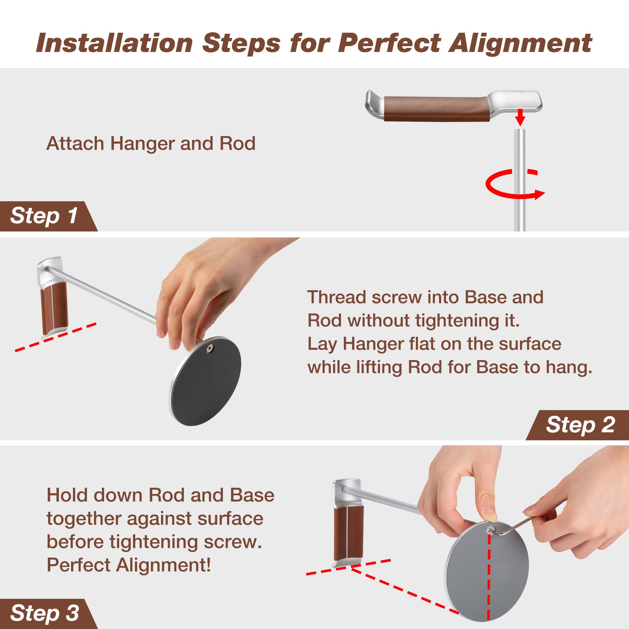AVLT Slim Aluminum Desktop Headphone Stand - Brown