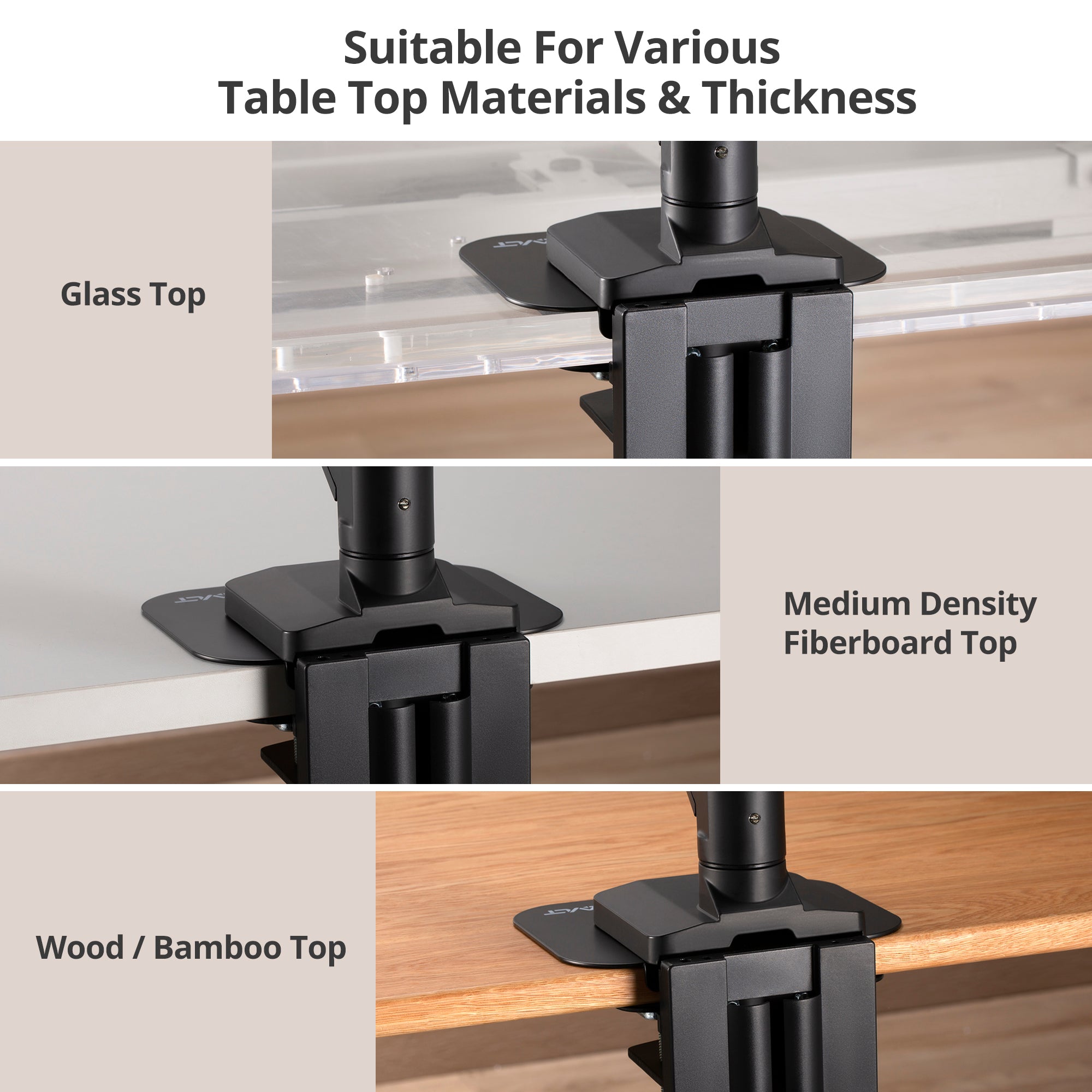 AVLT Adjustable Reinforcement Plate Bracket Mount - Black