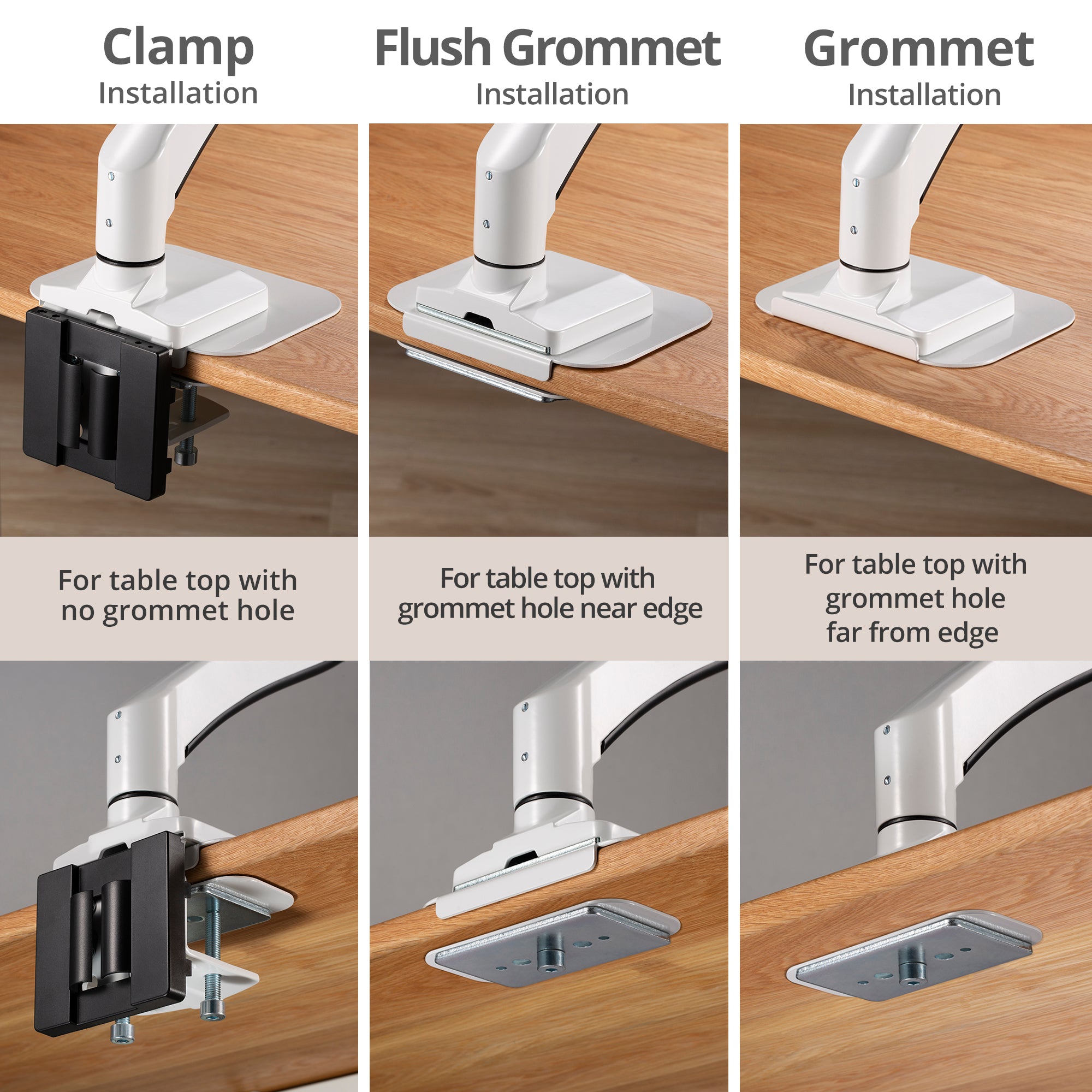 AVLT Adjustable Reinforcement Plate Bracket Mount - White