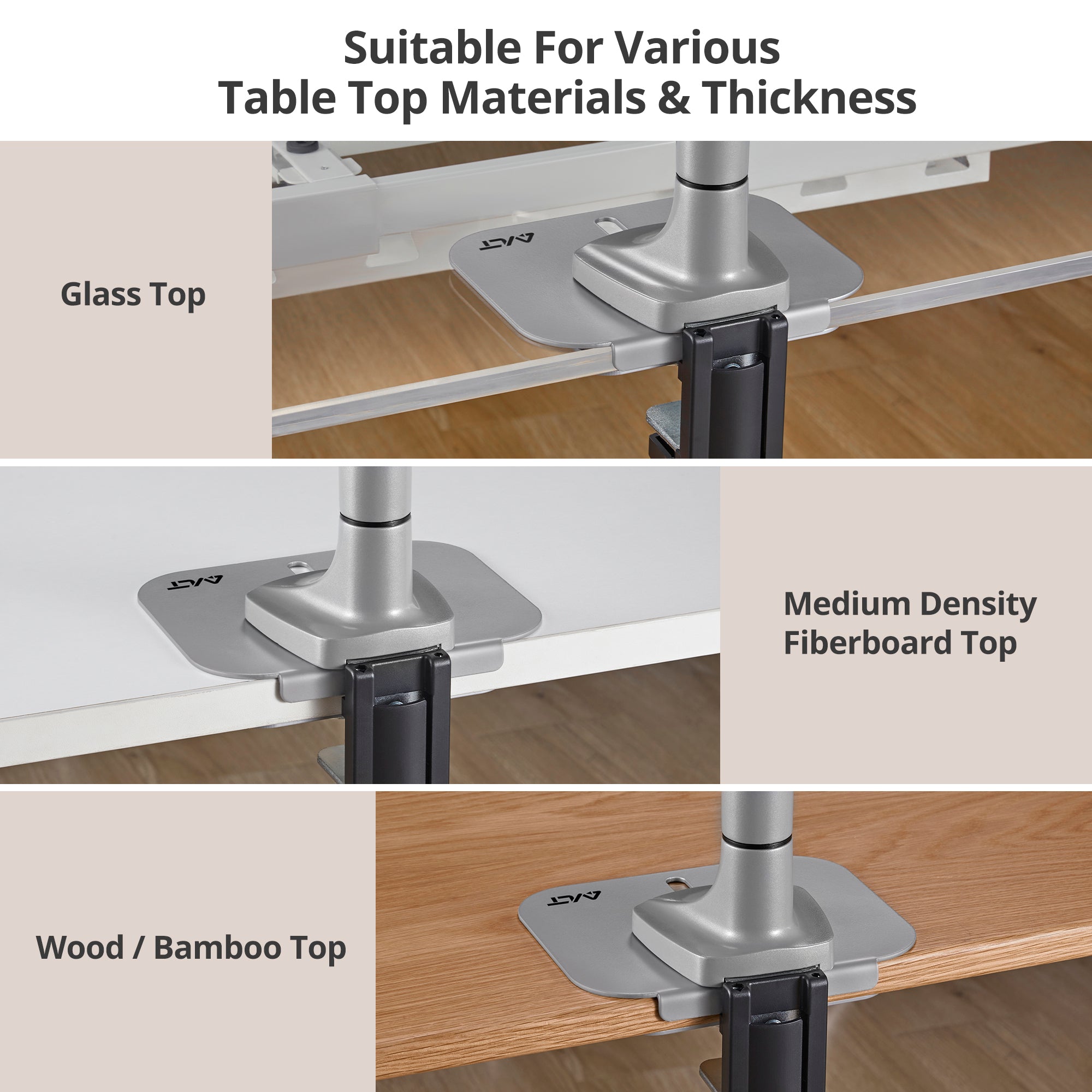 AVLT Adjustable Reinforcement Plate Bracket Mount - Gray