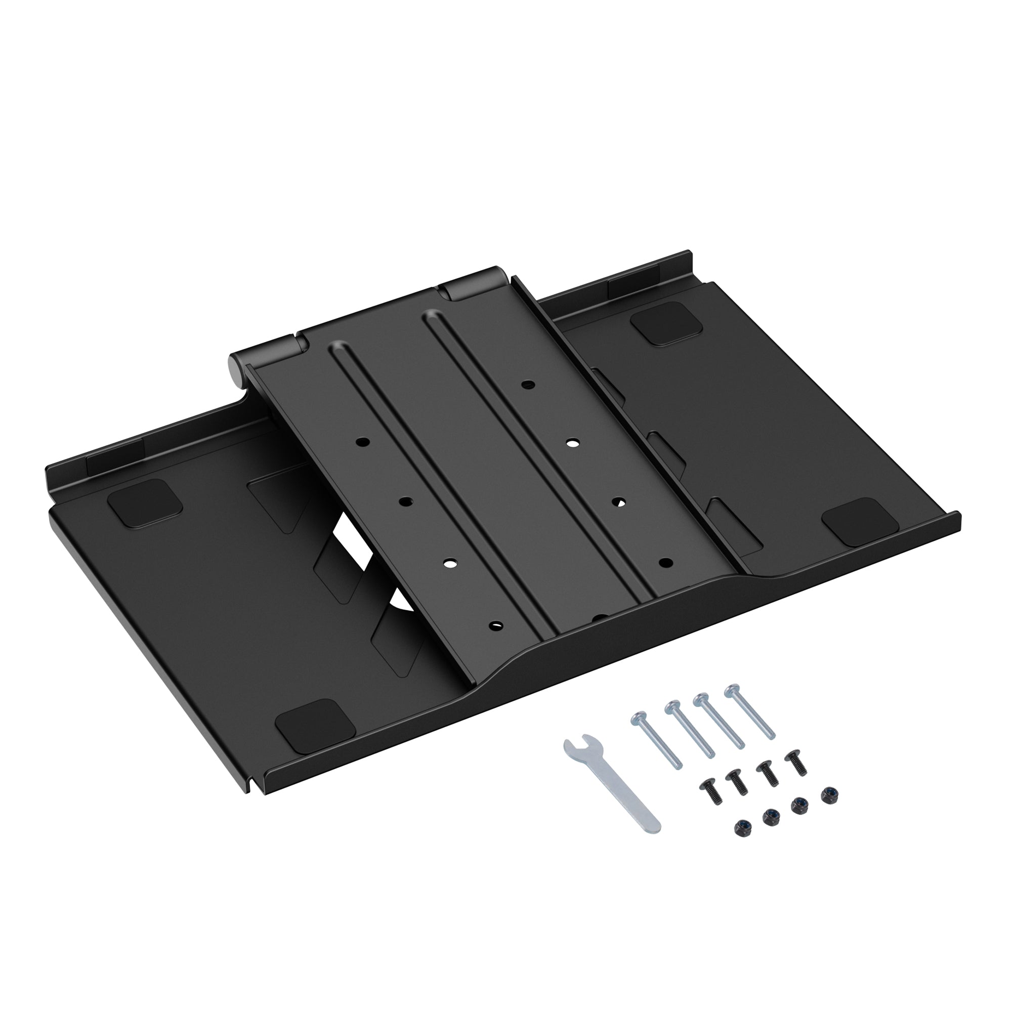 AVLT Adjustable Laptop Tray With Support For 120mm Fan Compatible With VESA 75x75 Monitor Arm - Black