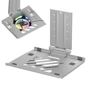 AVLT Adjustable Laptop Tray With Support For 120mm Fan Compatible With VESA 75x75 Monitor Arm - Gray