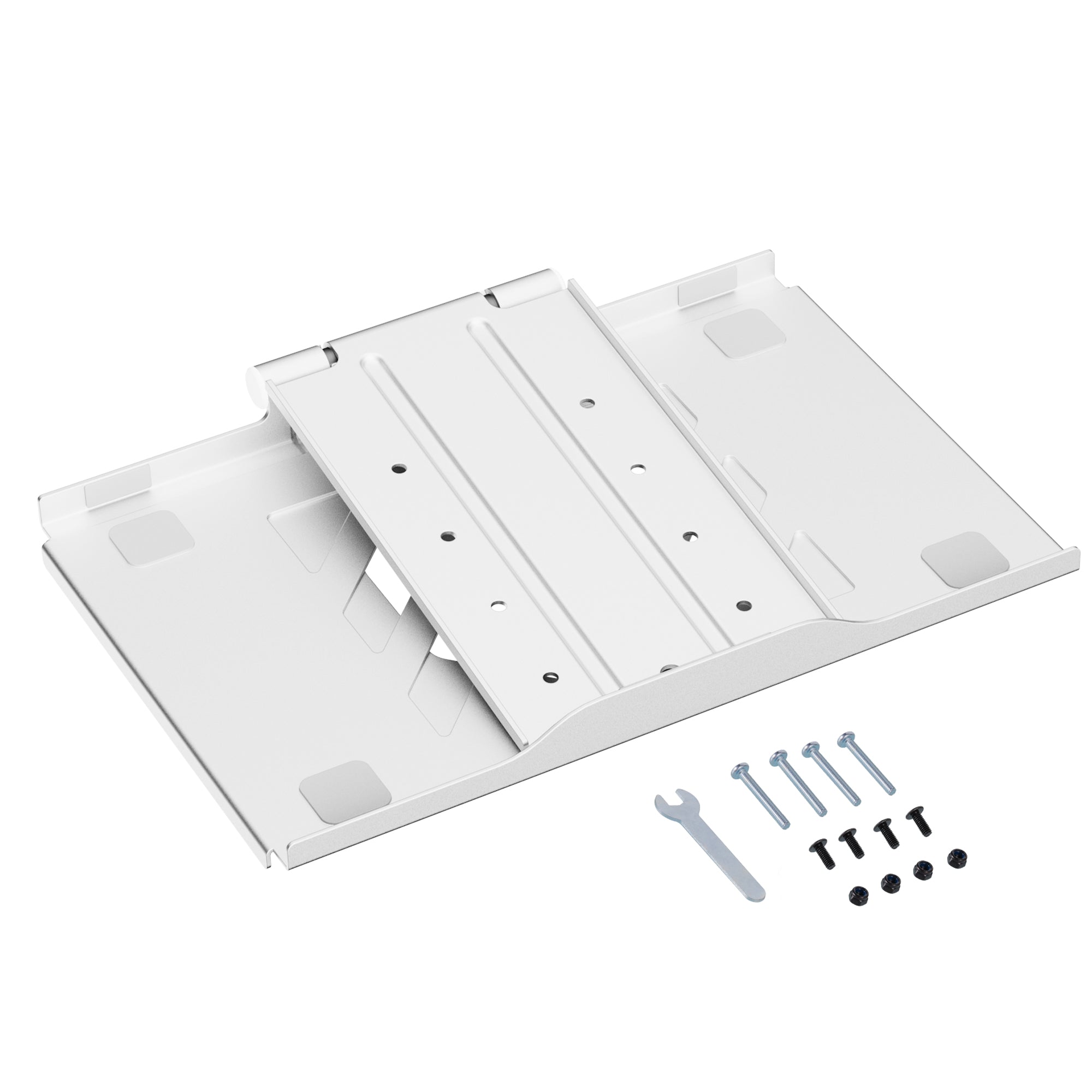 AVLT Adjustable Laptop Tray With Support For 120mm Fan Compatible With VESA 75x75 Monitor Arm - White
