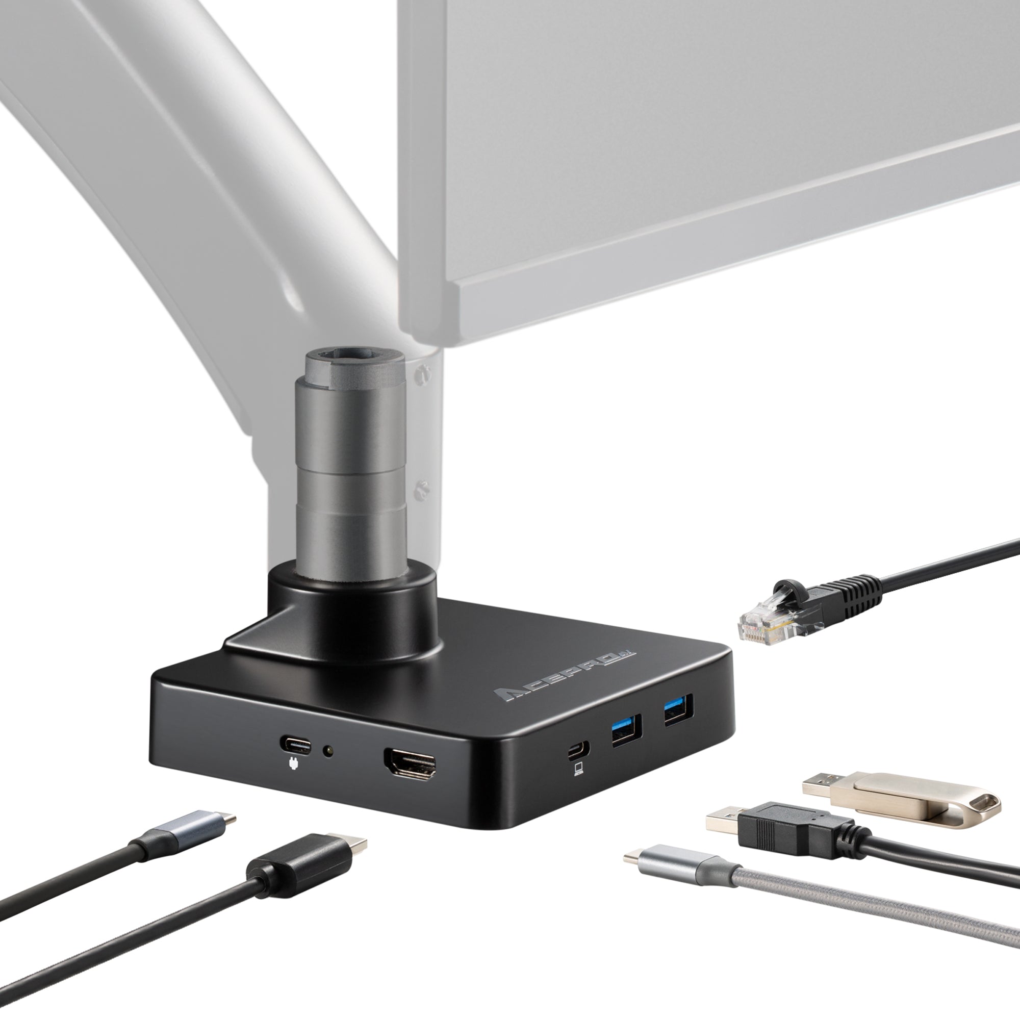 AceProAV 5 in 1 Multiport USB-C Single Mount Dock - Black