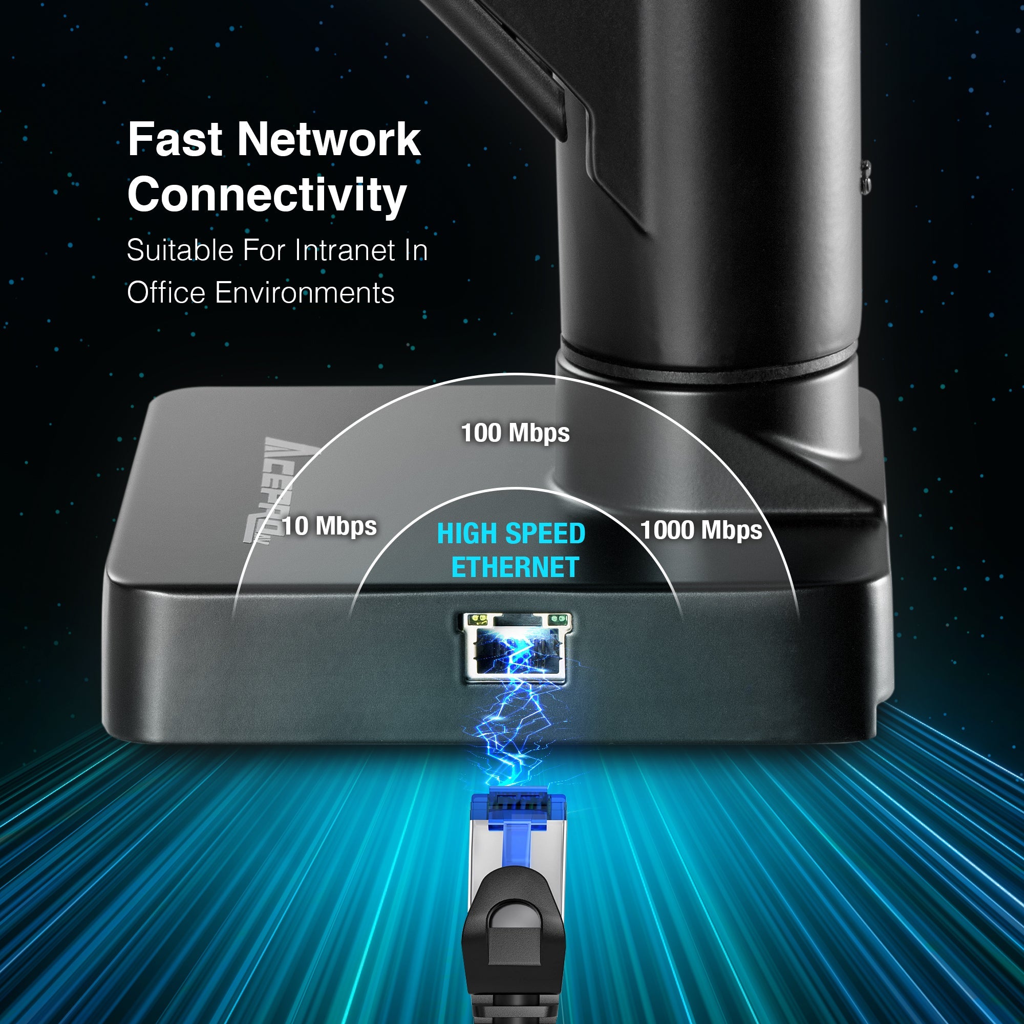 AceProAV 5 in 1 Multiport USB-C Single Mount Dock - Black