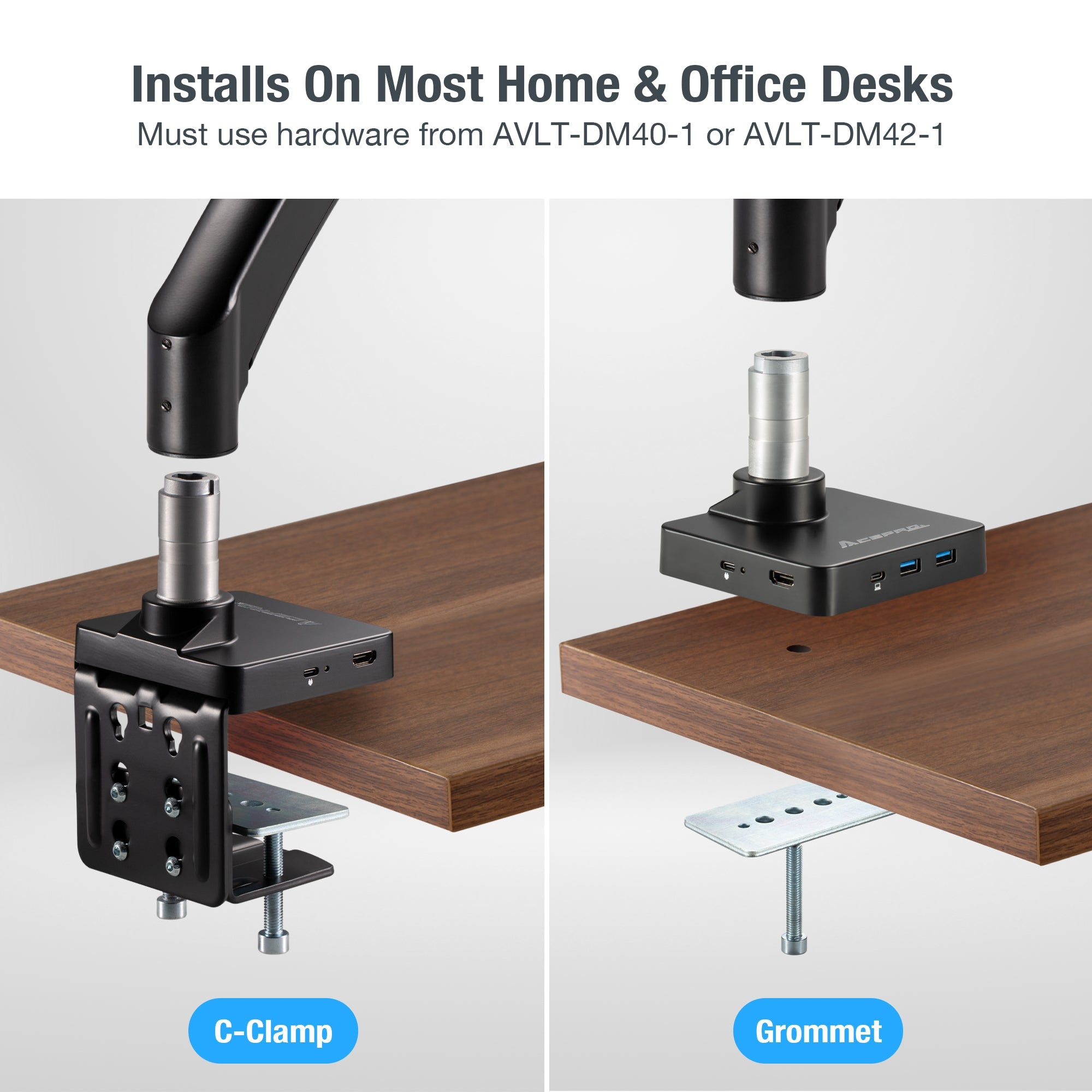 AceProAV 5 in 1 Multiport USB-C Single Mount Dock - Black
