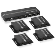 AceProAV 1080P 1x4 HDMI Splitter Over Cat6 Extender - Black
